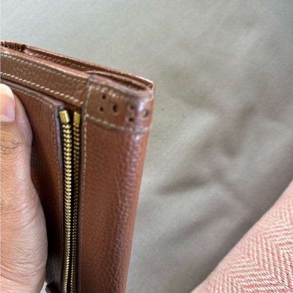 Dooney & Bourke Brown Western Line Pebble Grain Continental Wallet Vintage - Picture 17 of 17